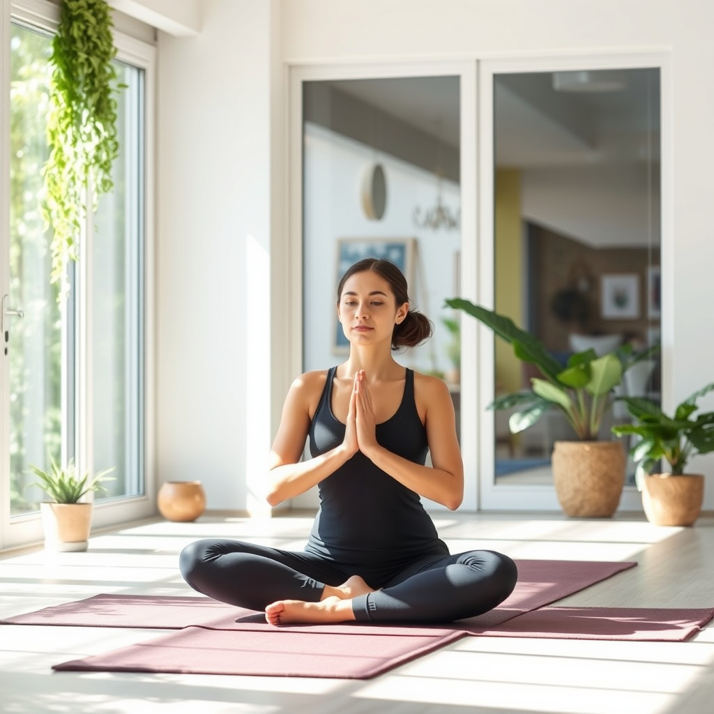 Healthy lifestyle yoga meditation